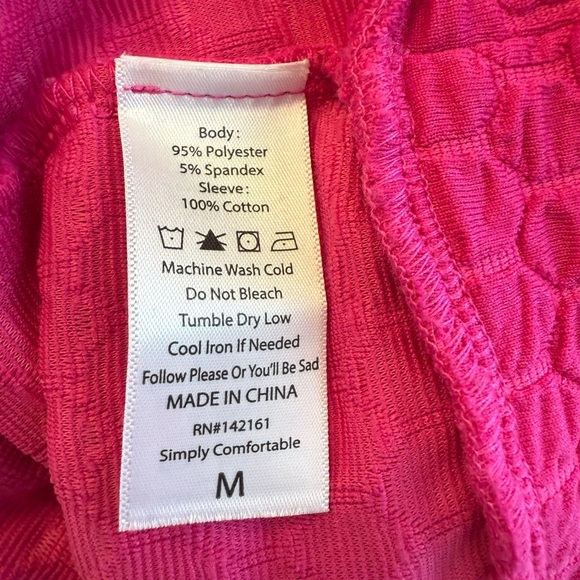 LuLaRoe Kimmy Mixed Media Long Slee Top Size Medium - Picture 4 of 7